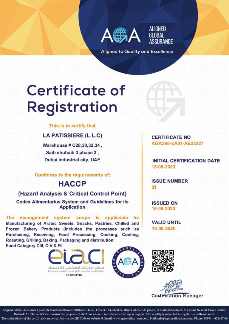 HACCP-Certificate